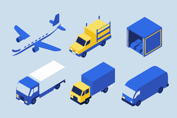 transportation icons set