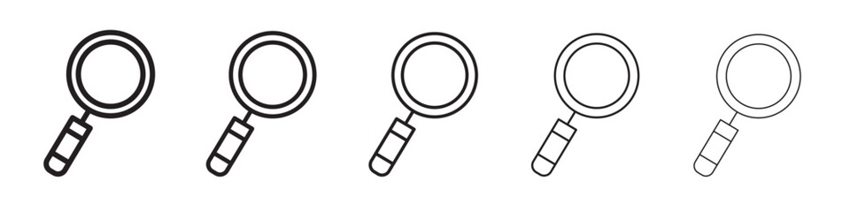 search icon thin flat outline style vector sign