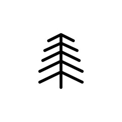 A Single Icon of Tree, Line Color Icon, Simple Modern Collection for Design, Web Sites, Apps, Cards. Contains Linear Images of Deciduous and Coniferous Trees