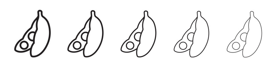 soybeans icon thin flat outline style vector sign