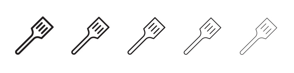 spatula icon thin flat outline style vector sign