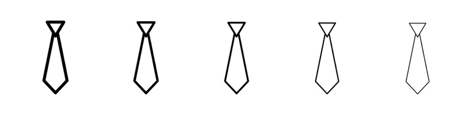 Tie icon thin flat outline style vector sign