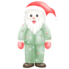 Christmas cute santa watercolor,x-mas