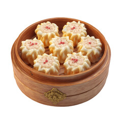 Animation Dumpling white background png transparent dimsum concept using for decoration.