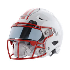 Fototapeta premium 3d animated vr football game headset with interface screen isolated on white background