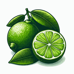 lime with leaves