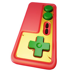 Retro gamepad joystick game controller. 3d render isolated on white background.