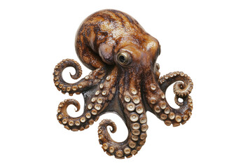 Detailed View of a Realistic Octopus with Tentacles and Texture