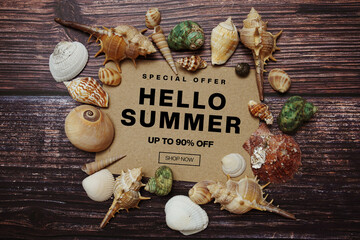 Summer Sale 90% off Promotion Offer Discount Retail Shopping Concept