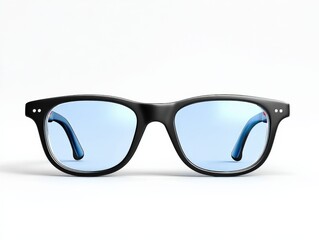 Modern Black Sunglasses with Blue Reflective Lenses and Comfortable Nose Pads for Stylish Eye Protection and Outdoor Activities