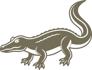 vector illustration of a crocodile