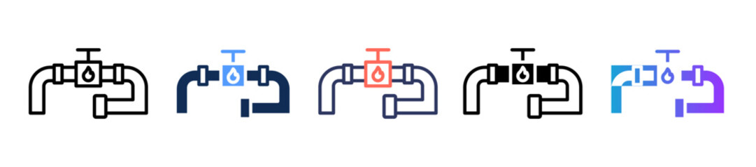 Gas Pipeline multiple icon