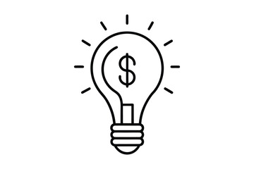 Business light bulb vector illustration with Tagnology icon