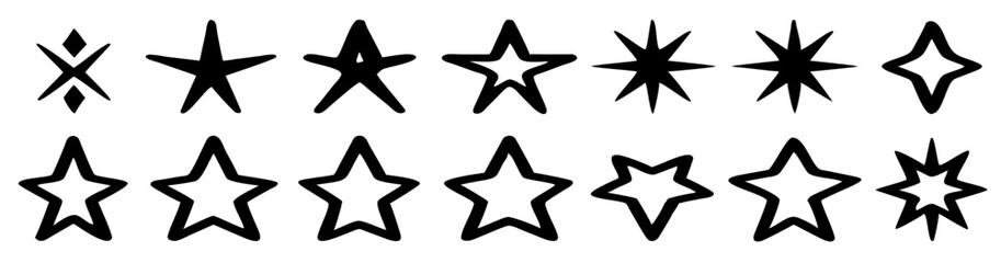 Obraz premium Star icon collection. Different stars set. Vector 