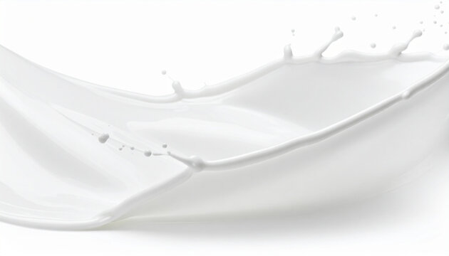滑らかに波打つミルクの断面マクロテクスチャ &ndash; Macro Cross-Section of Flowing Milk with Smooth Liquid Motion