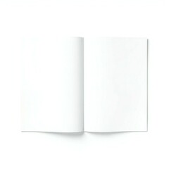Fototapeta premium Blank open book mockup isolated on white