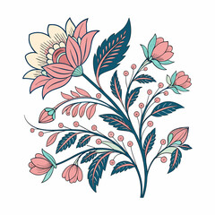 Bouquet of flowers with a white background