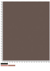 Brown Fabric Swatch with Ruler Markings for Measurement and Color Reference Showing Texture and Material Details for Design and Manufacturing Purposes