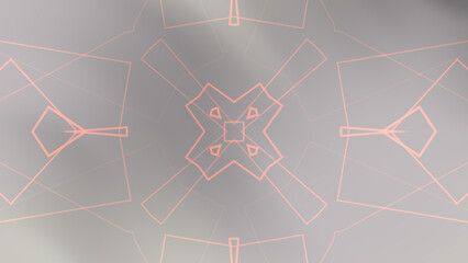Abstract Kaleidoscope Pattern with Geometric Shapes and Soft Color Palette