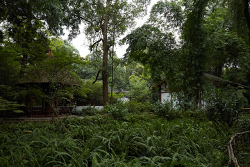 China Chengdu Du Fu Thatched Cottage Chinese-style garden scene landscape

