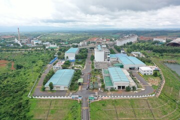 Construction site and aluminum bauxite mining plant