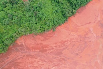 Construction site and aluminum bauxite mining plant