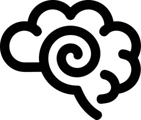 Brain logo design idea for mental health and psychology concept with creative mind and memory symbol vector illustration