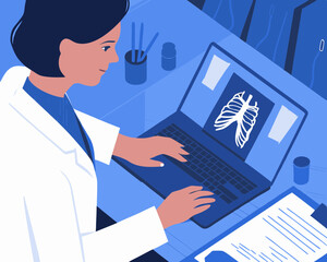 businessman working on laptop