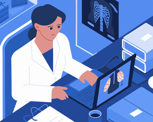 businessman working on laptop