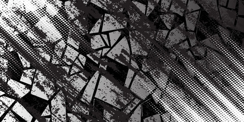 black white brush pattern banner car sticker sporty lines abstract black white color combination grunge brush pattern modern motorsport racing design