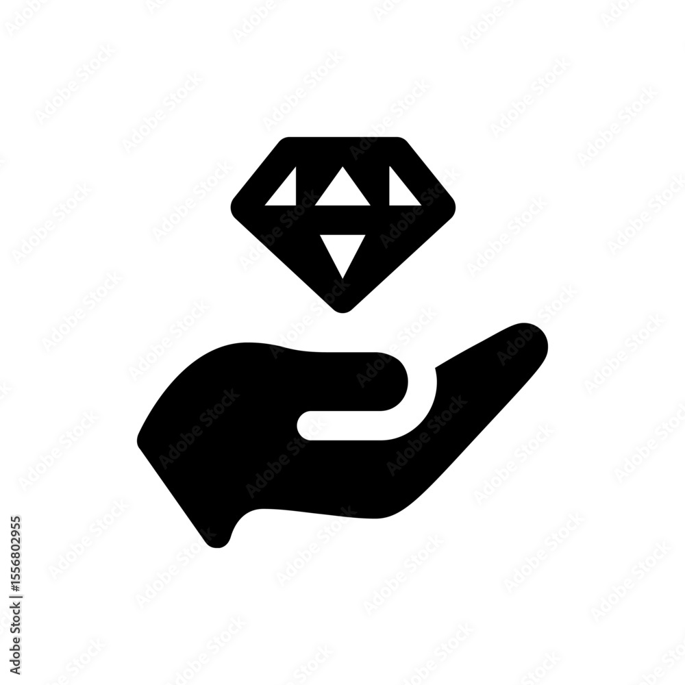 Poster abstract geometric diamond shape with angular design and interior lines creating a modern minimalist