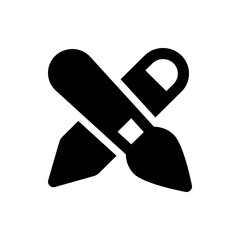Black arrow pointing diagonally with rounded end and a circle at the other end on a white background