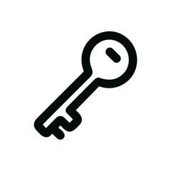 Outline Simple Style Key Illustration, Security And Unlock Symbol Icon