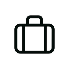 Simple Outline Stroke Style Suitcase Icon Symbol Sign Shape Element