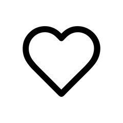 Minimalist Line Heart Outline Shape Symbol Graphic Element Icon