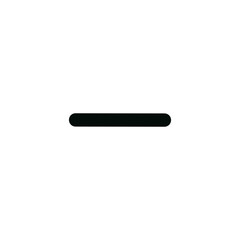 Simple Black Line Rounded Ends Math Subtract Sign Icon Symbol