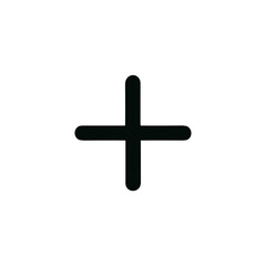 Simple Rounded Plus Sign Symbol Graphic Element Shape Icon Design