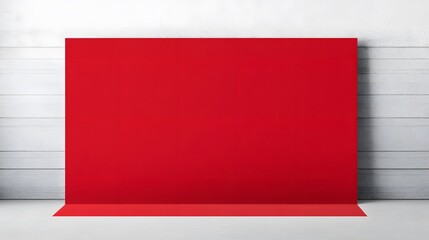 Obraz premium Red Backdrop Studio Photography Background White Floor