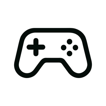 Minimalist Outline Gamepad Controller Console Symbol Simple Icon Graphic