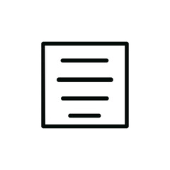 Simple Outline Square Document Content List Menu Minimalist Icon