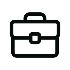 Outline Simple Briefcase Business Document Bag Graphic Shape Icon Symbol