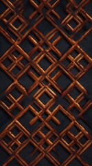 Naklejka premium Intricate dark-brown and light-brown geometric pattern