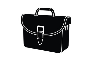 black Silhouette briefcase icon