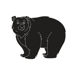 bear silhoutte vector art design