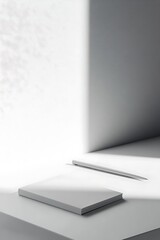 Blank Notebook with Pen, and Sunlight. (2)