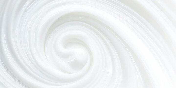 スキンケア成分を表現した白いクリームのテクスチャ　美容液や乳液に使える潤いのある乳白色の素材背景