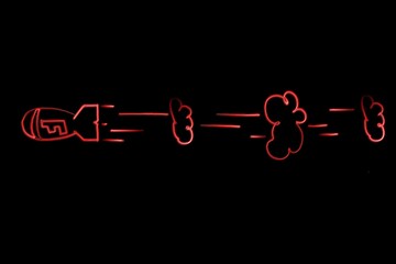 Digitally generated image of rocket