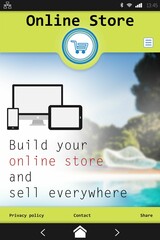 Screen of an online store