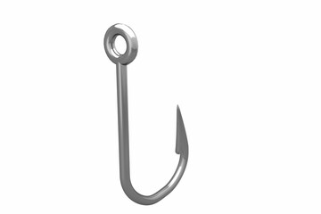 Close-up of fishing sharp hook