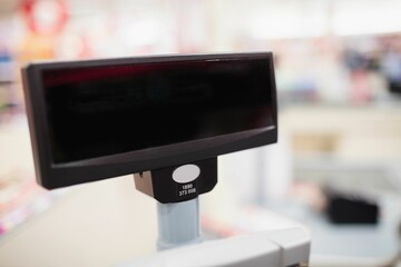Close-up of pole display